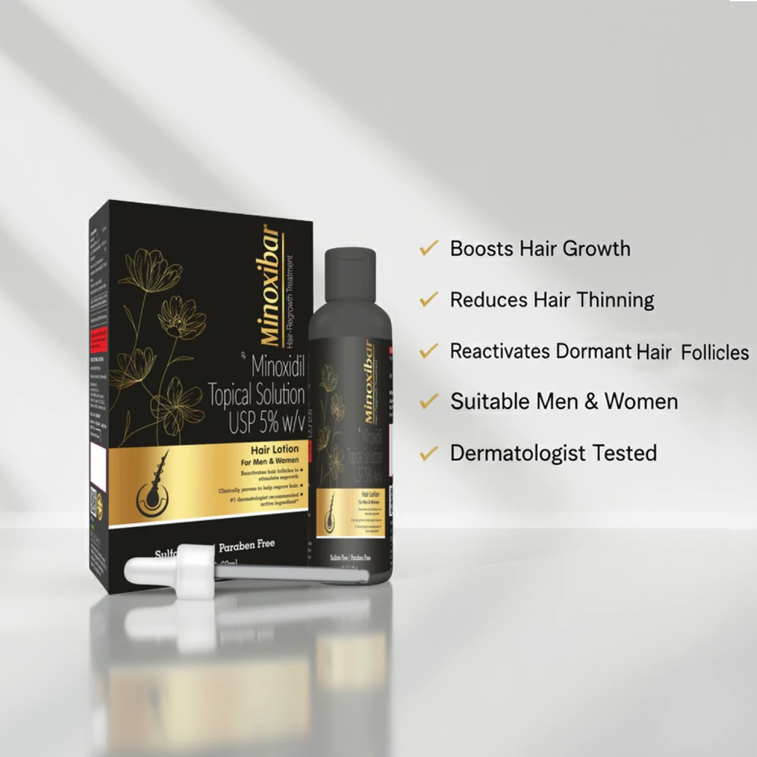 Minoxibar hair lotion